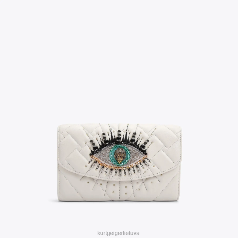 Kurt Geiger moterys Londono Kensingtono akių grandinės piniginė T2T2856 kaulų | krepšiai