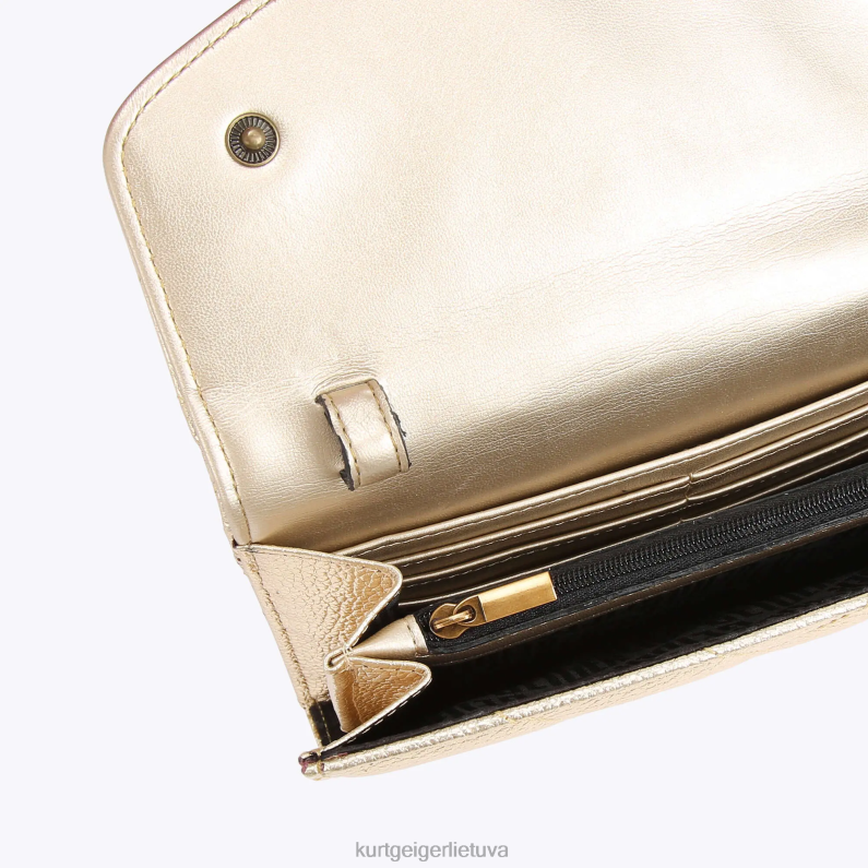 Kurt Geiger moterys Londono Kensingtono grandinės piniginės akis T2T28109 auksas | krepšiai