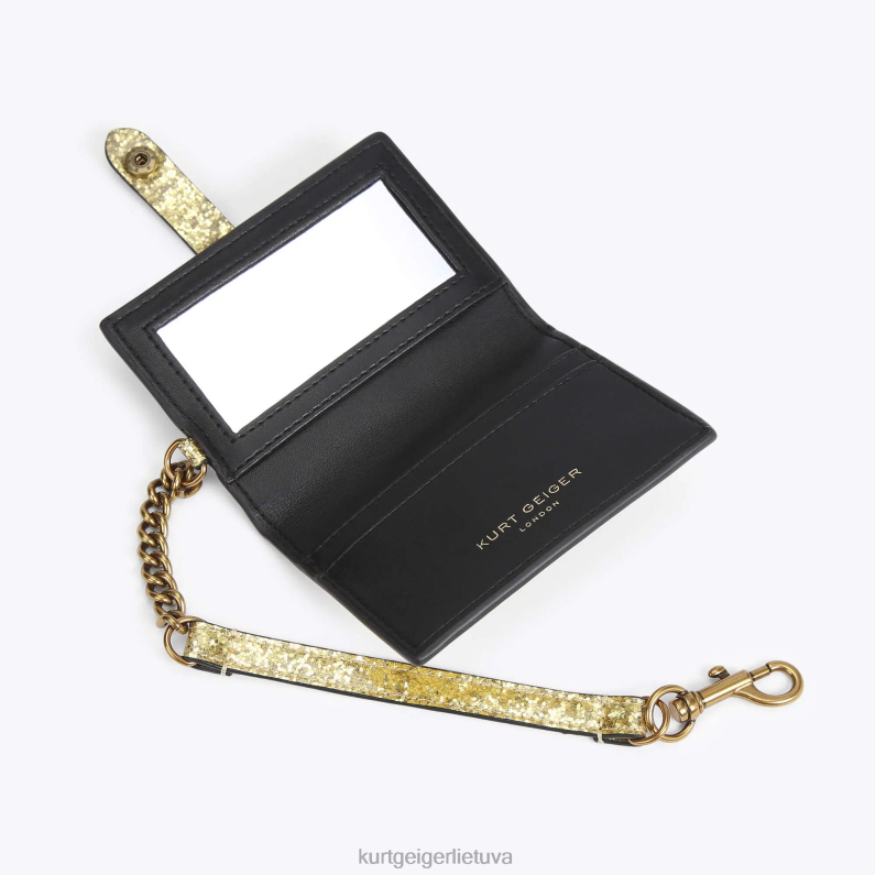 Kurt Geiger moterys Londono veidrodinė kortelė Kensington T2T28566 auksas | krepšiai