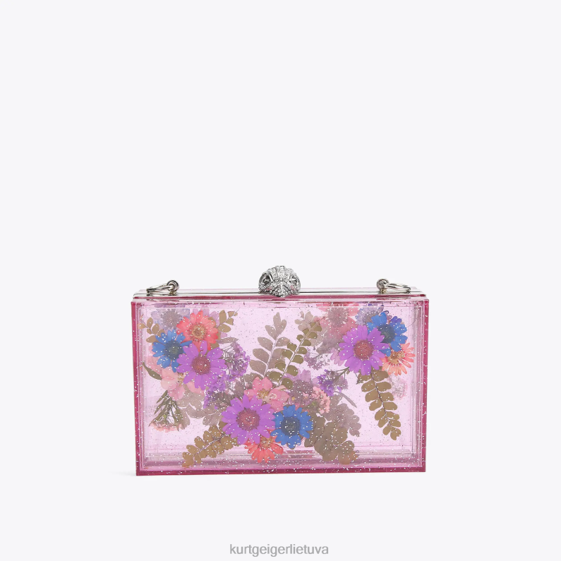 Kurt Geiger moterys londono gėlių dėžutės sankaba T2T28477 rožinis | krepšiai