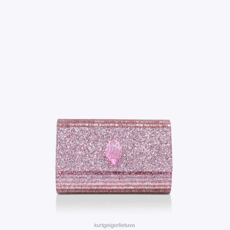 Kurt Geiger moterys londono vakarėlio erelio sankabos permirkimas T2T28261 blyškiai rožinė | krepšiai