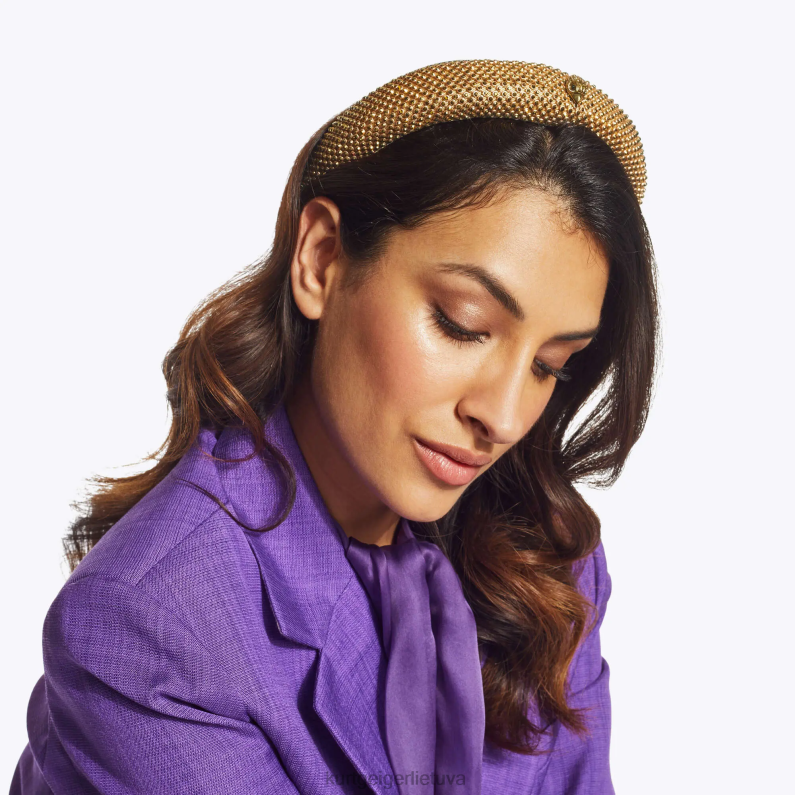 Kurt Geiger moterys londono krištolo galvos juosta T2T28515 auksas | priedai