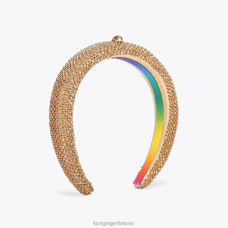 Kurt Geiger moterys londono krištolo galvos juosta T2T28515 auksas | priedai