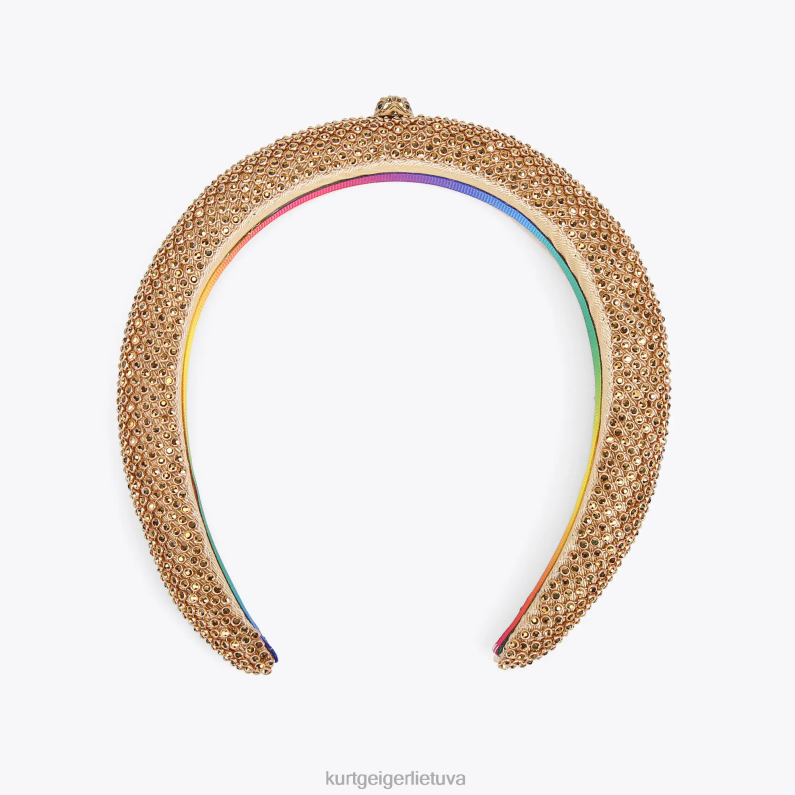 Kurt Geiger moterys londono krištolo galvos juosta T2T28515 auksas | priedai