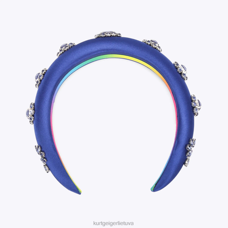 Kurt Geiger moterys londono krištolo galvos juosta T2T28576 mėlyna | priedai