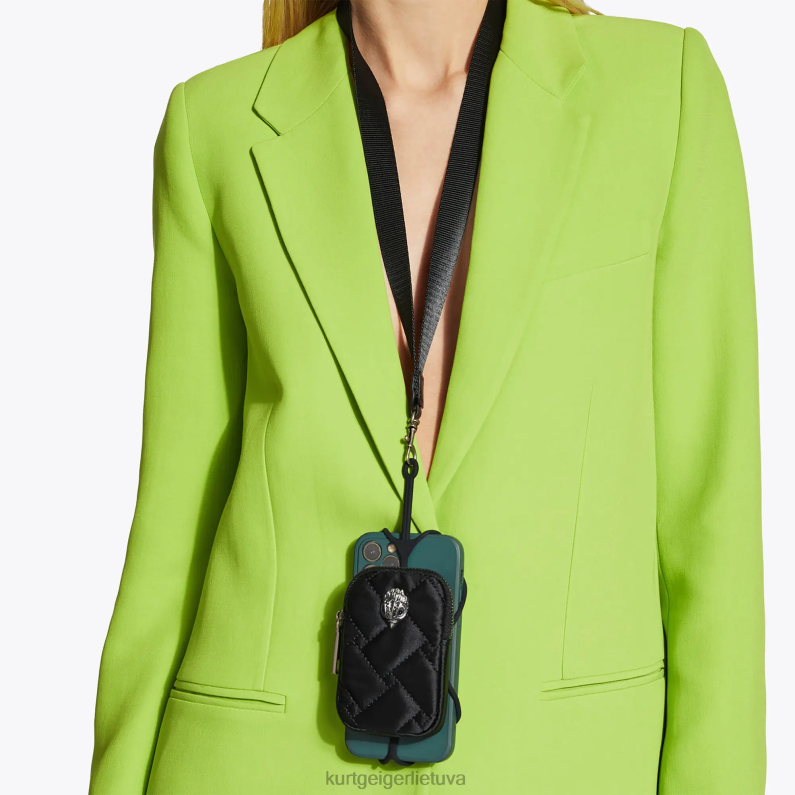 Kurt Geiger moterys london eagle maišelio telefono laikiklis T2T28537 juodas derinys | priedai