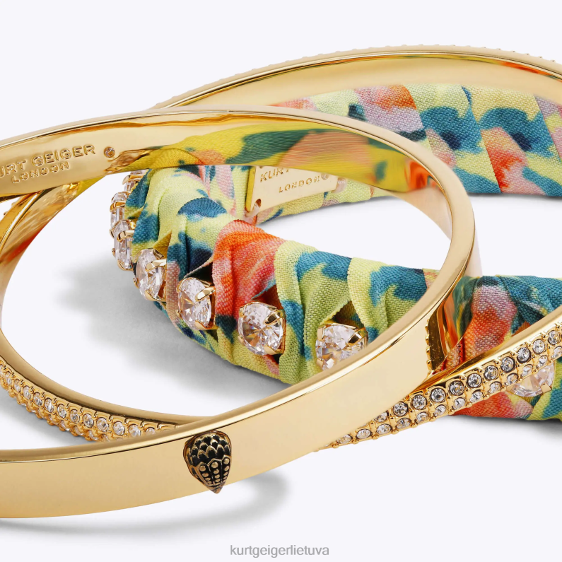 Kurt Geiger moterys Londono šalikas trigubos apyrankės T2T28242 oranžinė | priedai