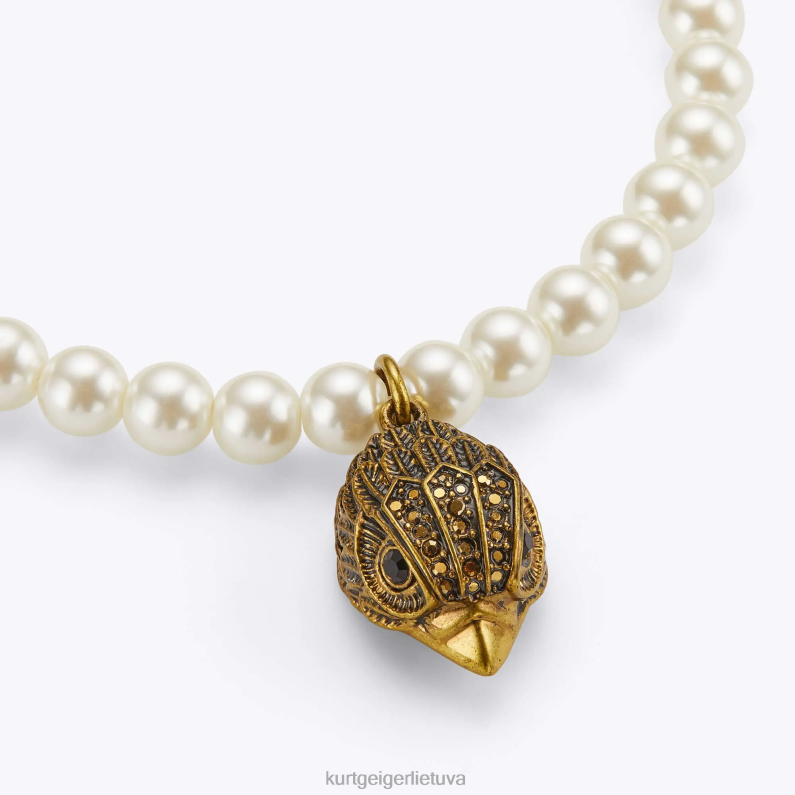 Kurt Geiger moterys Londono erelio perlų barcelė T2T28569 baltas | priedai