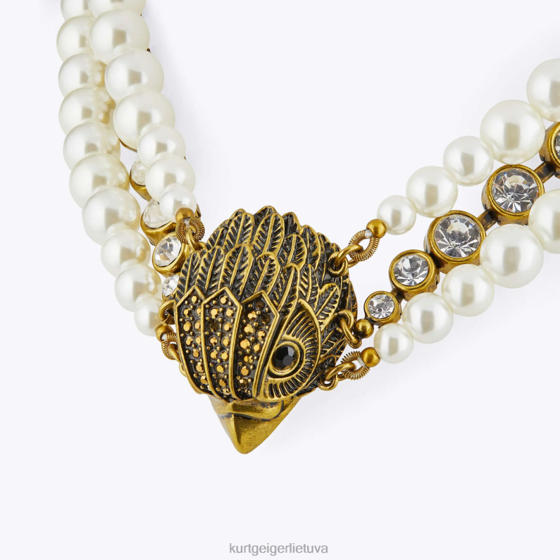 Kurt Geiger moterys london eagle pearl xl karoliai T2T28571 baltas | priedai