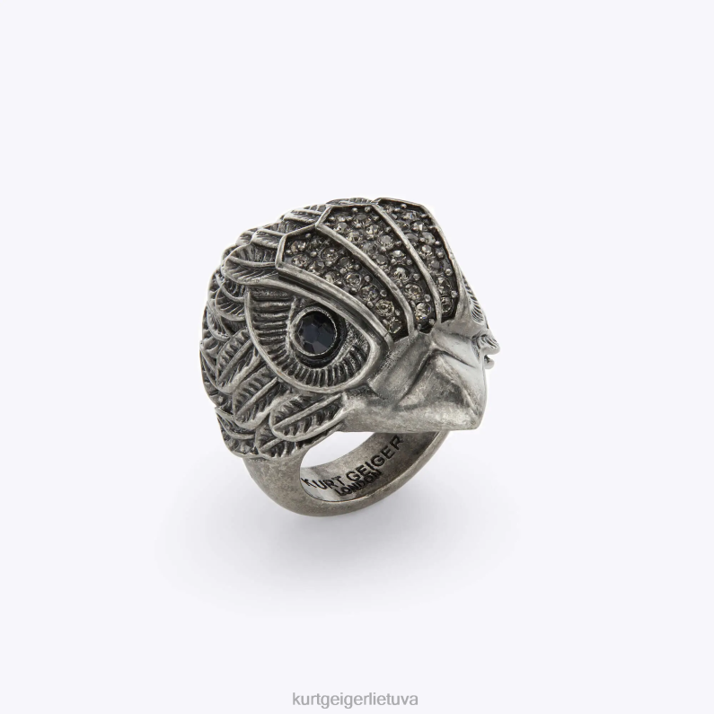 Kurt Geiger moterys london eagle xl stambus žiedas T2T28586 ginklinis metalas | priedai