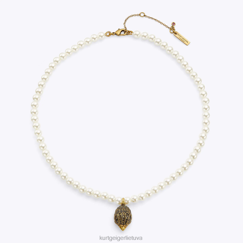 Kurt Geiger moterys londono erelio perlų karoliai T2T28570 baltas | priedai