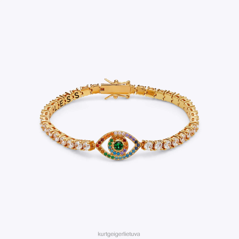 Kurt Geiger moterys londono evil eye teniso apyrankė T2T28550 aukso derinys | priedai