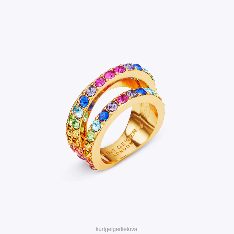 Kurt Geiger moterys londono vaivorykštės trigubas žiedas T2T28180 daug/kita | priedai