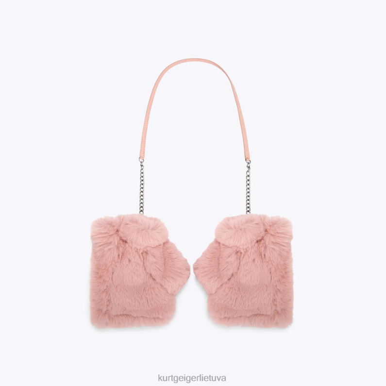 Kurt Geiger moterys londono aguonos pirštinės be pirštų T2T28509 rožinis | priedai