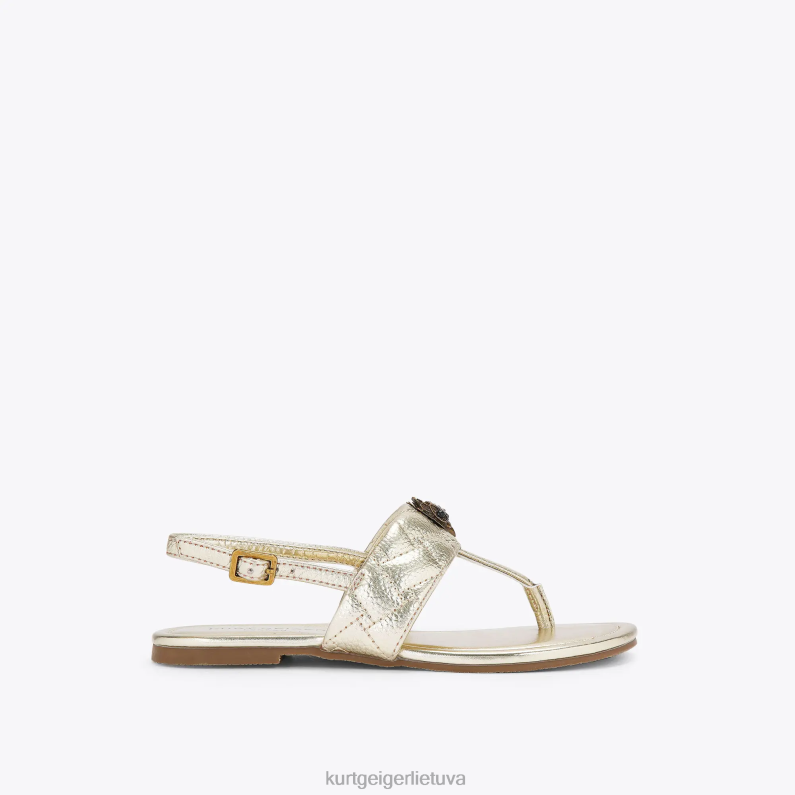 Kurt Geiger vaikai Londono mini Kensington T sandalai T2T28483 auksas | avalynė