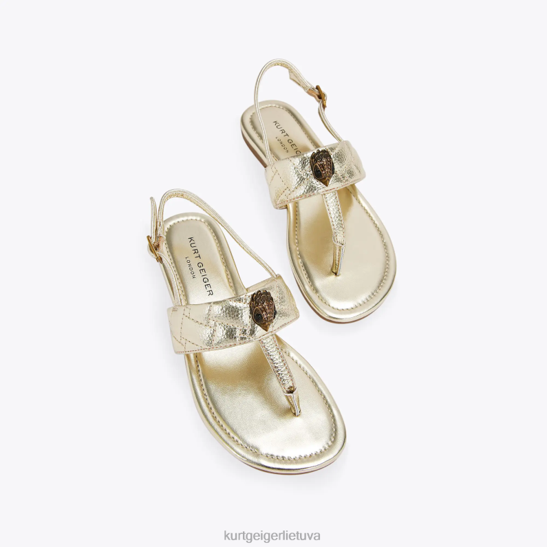 Kurt Geiger vaikai Londono mini Kensington T sandalai T2T28483 auksas | avalynė