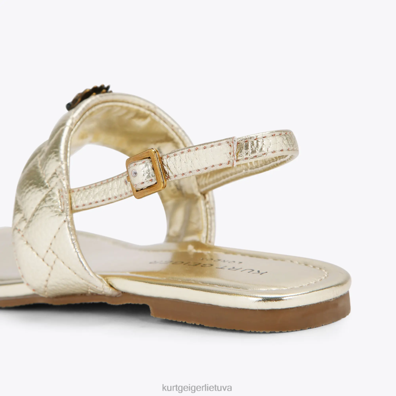 Kurt Geiger vaikai Londono mini Kensington T sandalai T2T28483 auksas | avalynė