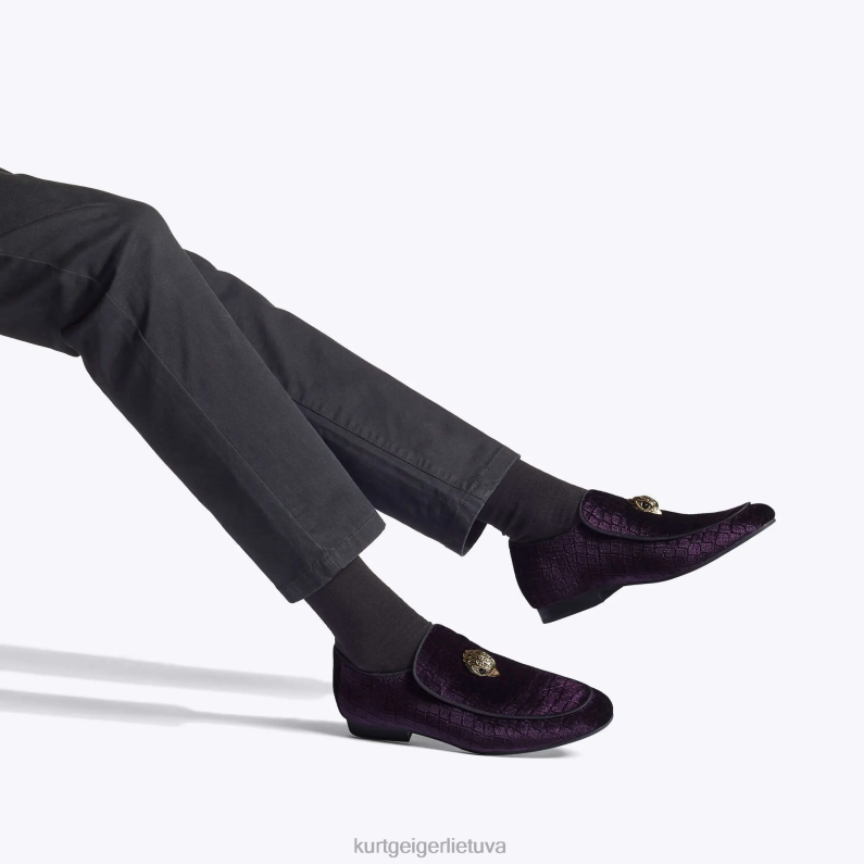 Kurt Geiger vyrų londono hugh eagle aksomas T2T28630 violetinė | avalynė