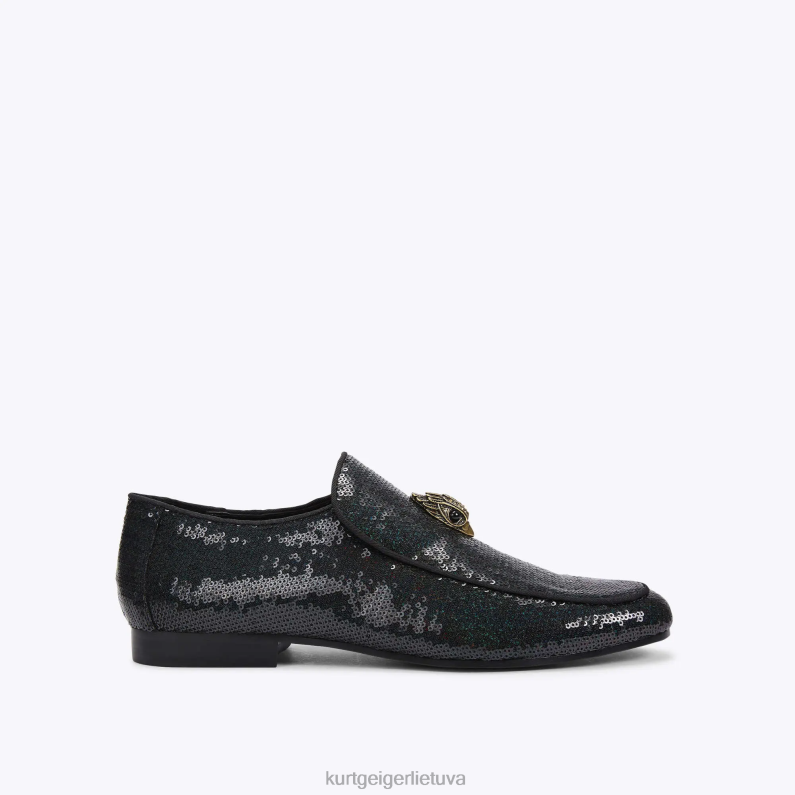 Kurt Geiger vyrų londono hugh erelio blizgučiai T2T28633 juoda žalia | avalynė