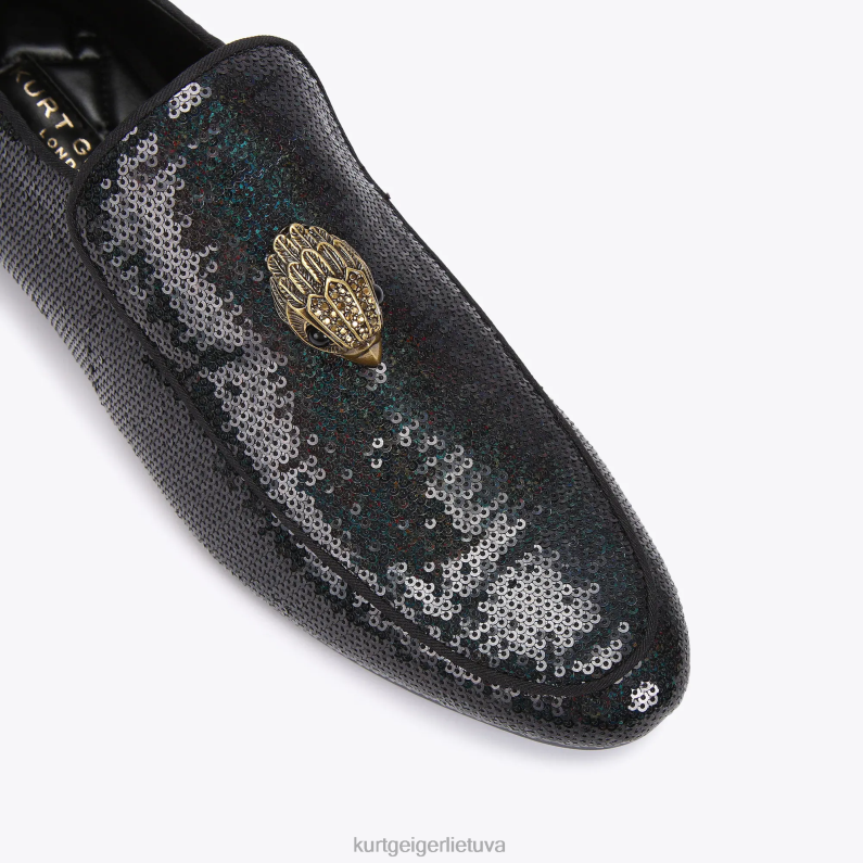 Kurt Geiger vyrų londono hugh erelio blizgučiai T2T28633 juoda žalia | avalynė