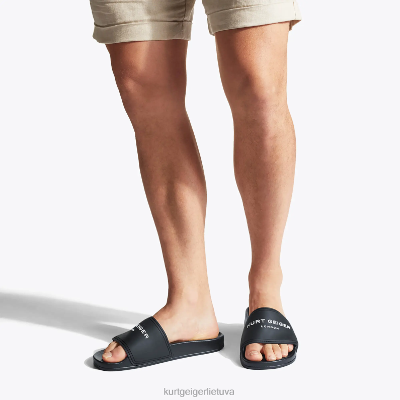 Kurt Geiger vyrų Londono kgl baseino slankiklis T2T28493 juodas | avalynė