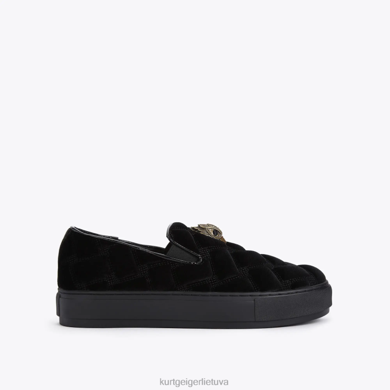 Kurt Geiger vyrų london Laney dygsniuotas slydimas T2T28608 juodas | avalynė